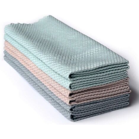 Tigrezy Lot de 6 Chiffon de Nettoyage en Microfibre Multifunction pour la Salle de Bain Maison Cuisine Bureau Voiture Moto,Multicolore,40 x 30 cm (1/4)
