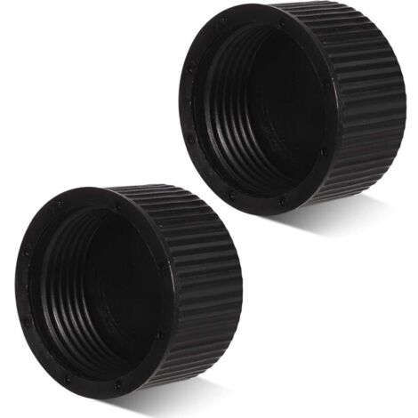 Bouchon de vidange pour filtre à sable, 2 pièces, avec 2 joints d'étanchéité, en plastique, pour filtre de piscine Hayward, spa (noir)