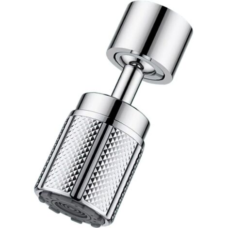 Aérateur de robinet de cuisine chromé à 360°, économie d'eau, 3 modes de jet, 6 adaptateurs pour robinets à filetage M22 (1/4)