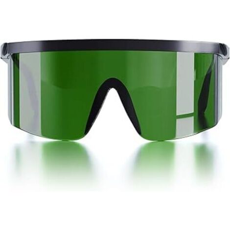 Lunettes de sécurité laser, protection oculaire IPL 200-2000 nm, blocage UV, bleu, rouge et infrarouge, réglables, vertes (1/4)