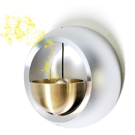 Sonnette magnétique pour porte d'entrée, facile à installer, cadeau créatif (argent) (1/4)