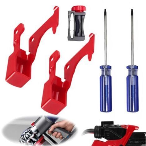 Gachette pour Dyson V11 V10 Bouton Interrupteur à Gâchette Dyson V10 Bouton Rouge Dyson Outil de Réparation de Bouton pour Aspirateur V10 V11 2 Interrupteurs 1 Support d'interrupteur et 2 Tournevis