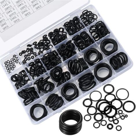 360 Pièces Joint Torique d'étanchéité en Caoutchouc, Kit d'assortiment Rondelles Entretoises pour Robinet, Véhicule Climatisation, Electroménagers, Roulement, Pompe - 24 tailles