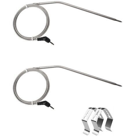Compatible avec le kit de sonde à viande ThermoPro 2 pièces TP16 et TP07, comprenant des pinces à gril, une douille pour sonde et des accessoires de remplacement pour capteur de température. (1/5)