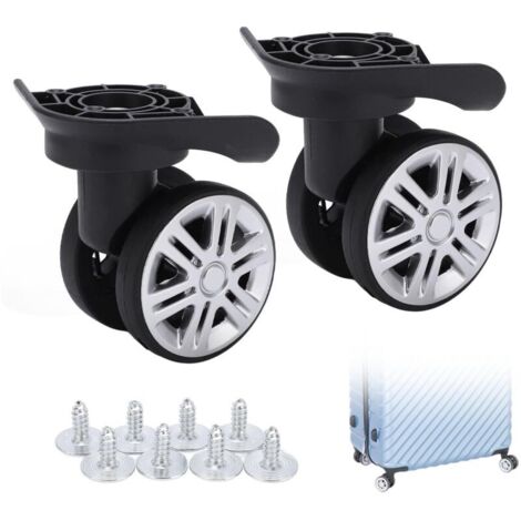 Lablanc – Roulettes pour valise souple – Roues silencieuses 6 cm – Matériaux PP et PET – Installation facile avec vis multiples – Pour meubles et bagages