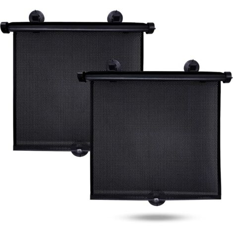 Pare-soleil pour vitres latérales de voiture (lot de 2) Pare-soleil rétractable pour enfants Protection UV et éblouissement Accessoires de voyage pour bébé (40 x 45 cm) (1/4)