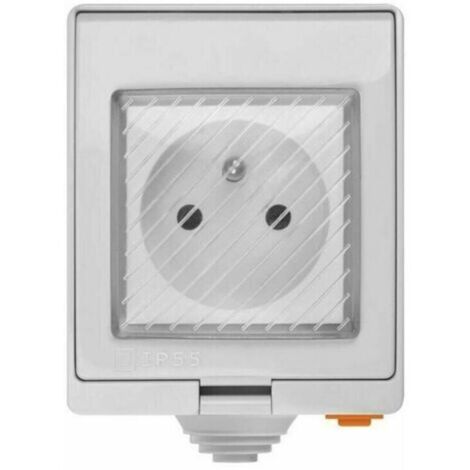 S55 TPE-FR Prise Intelligente Extérieure 16A, Prise de Courant Connectée WiFi Étanche IP55,Compatible avec Android & iOS ,Contrôle à Distance,Commande Vocale,Fonction de Temps (1/4)
