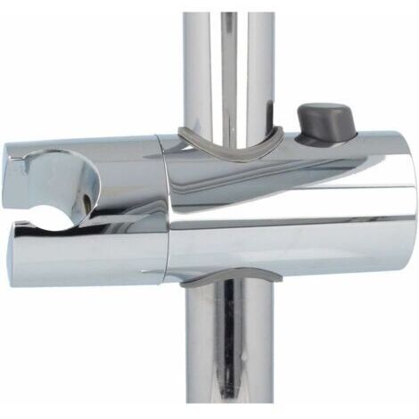 Support douchette coulissant pour barre de douche 22 mm, chromé (1/5)