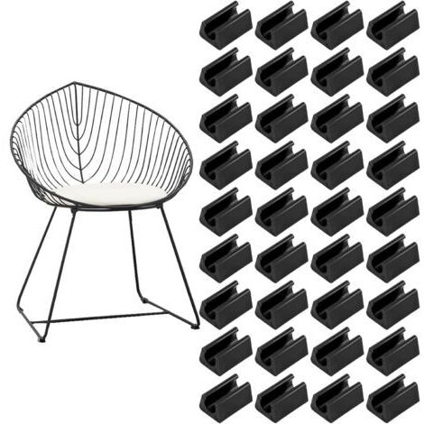 Lot de 36 Couvre-Jambes pour Chaise en Forme de U pour tuyaux Mobiles, Protection Antidérapante pour Tuyaux de Meubles, Coussinets de Tube Flexibles pour Prévenir Les Rayures sur Les Sols