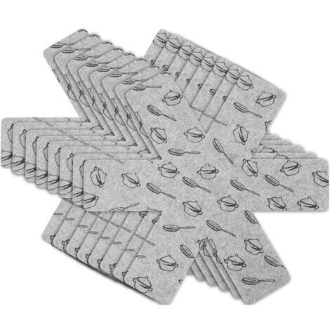 LaBlanc – Protection Casseroles et Protège-Poêle, 8 Pièces Poele Protection(38 CM), Premium Coussinets D'intercalaire Séparé et Protéger Les Surfaces de Votre Cuisine pour Éviter Les Rayures (1/5)