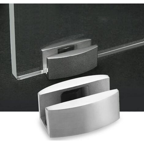 Charnière pivotante en acier inoxydable 304 pour portes vitrées fixes, butée pour portes coulissantes en verre sans cadre dans les salles de bains