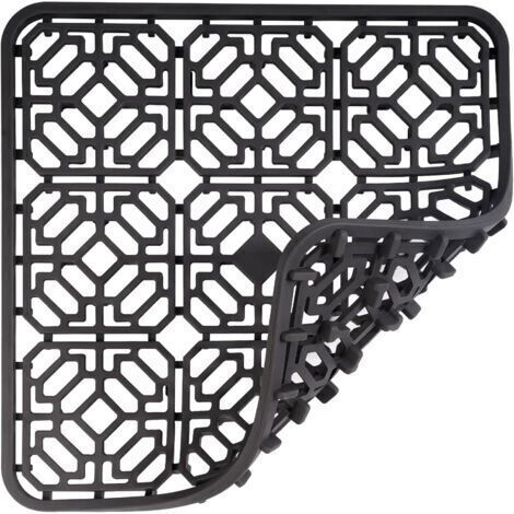 Alfombrilla de silicona para fregadero de cocina (30 x 30 cm), resistente al calor y antideslizante (gris oscuro) (1/5)