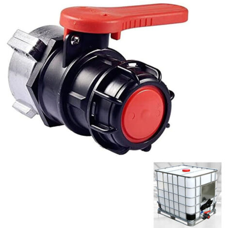 Adaptateur Réservoir IBC, Robinet /Vanne Cuve Vanne, DN50 (75 mm) pour Reservoir d'eau de Pluie,Conteneur