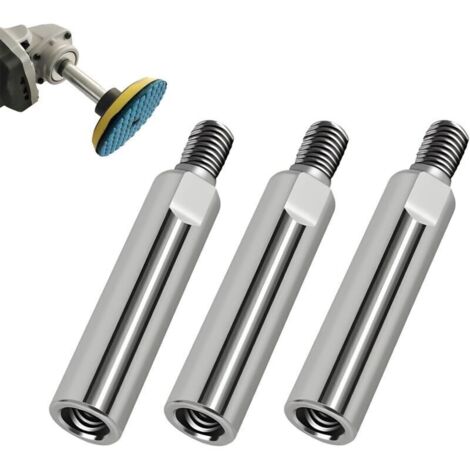 3 PCS M10 Extension de Meuleuse D'angle, Tige D'extension Rotative en Acier Inoxydable, Tige de Meuleuse D'angle Allongée, Accessoires de Polissage