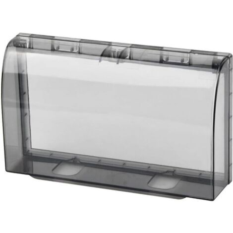 Couvercle de Prise de Courant à 2 Gangs, Cache Prise Étanche Couvercle 118 Type Universel, Boîtier Cache Prise Murale, Protection Prise Electrique Exterieur, pour Salle Bain Cuisine (1/4)