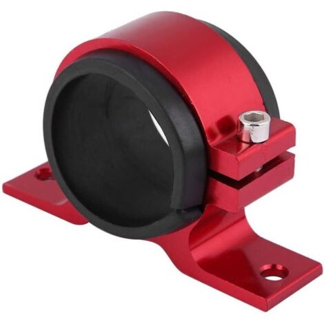 Support de Pompe à Carburant en Alliage d'alu Minium Pince de Filtre Universal Support de Fixation de Pompe à Huile Socle de Fixation à Filtre Unique(Rouge) Support Pompe à Essence 50mm Support Pompe (1/4)