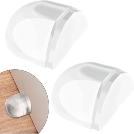 Lot de 2 butées de porte autocollantes transparentes,Butées de porte en caoutchouc invisibles,Pour protéger les murs de porte contre les dommages,Pour carrelage en bois, tapis, surface de