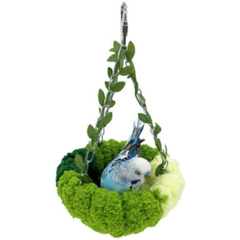 Nido de pájaro, caseta de cría de coral blando para periquitos, caseta para loros, cama para periquitos, periquitos, cacatúas, agapornis y hamaca (17 x 32 cm)