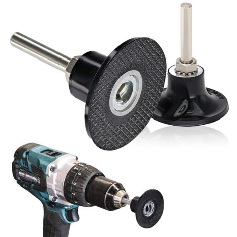Lot de 2 supports de disques abrasifs de 5,1 cm avec tige de 6,35 mm pour meuleuse, accessoires de meuleuse, perceuse, polissage, ponçage