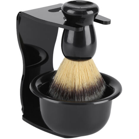 Ensemble de 3 bols et supports pour blaireau de rasage professionnel pour hommes (1/4)