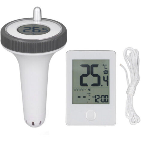 Thermomètre de piscine sans fil, affichage LCD, précision 0.1 ℃, étanche, numérique flottant, compteur de température (1/4)