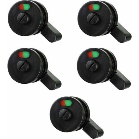 Cloison Indiquant La Serrure De Porte Indicateur De Confidentialité Serrure De Porte De Toilette pour Salle De Bain Toilettes Toilettes Publiques Porte De SéParation , 5Pcs Noir - (1/4)