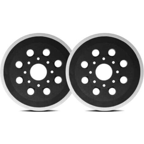 2 Pièces Patin de Ponçage Auto-Agrippant, 125 mm Plateau de Ponçage Compatible, 8 Trous Plateau de Ponçage pour Bosch PEX 220 A GEX 125-1 AE Skil 7402/7490 PEX 220 AE