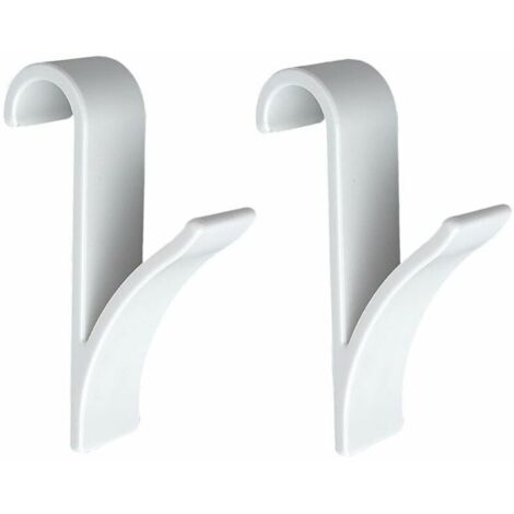 Crochet radiateur, Crochet radiateur sèche serviette, plastique blanc, Lot de 2, (1/4)