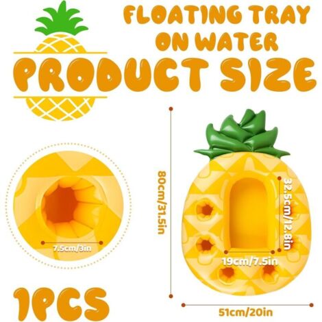 Porte-gobelet ananas gonflable QU, bar de piscine flottant, porte-boissons gonflable, plateau ananas gonflable, plateau flottant, piscine flottante Porte-gobelet ananas gonflable QU, bar de piscine flottant, porte-boissons gonflable, plateau ananas gonflable, plateau flottant, piscine flottante