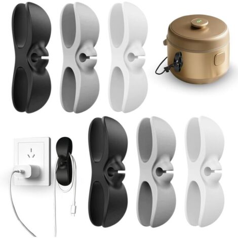 Organisateurs de Cordons pour Mélangeur de Cuisine, 6 Pièces Câble Organisateur, Auto-Adhésif, Organiseur Cordon pour Appareils pour Les Mixeurs de Cuisine Cafetière Friteuse à Air (1/4)