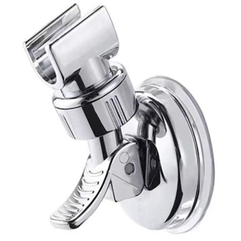 Support de pommeau de douche universel et réglable, avec 2 crochets, compatible avec les barres de douche de 16 à 28 mm. (1/4)
