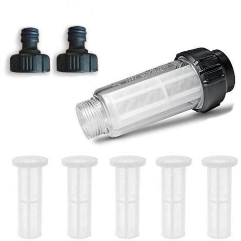 Filtre à Eau Avec Insert, 8 Pcs pour Nettoyeur Tuyau Arrosage Avec Raccord 3/4" pour Tous les Nettoyeurs Haute Pression (1/4)