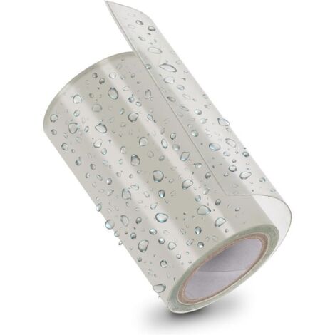 Bande imperméable transparent (10cm x 150cm) Ultra Fort pour reparation des piscines et tuyaux (bande de réparation d'urgence/bande d'étanchéité auto-adhésive pour l'étanchéité sous l'eau) (1/4)