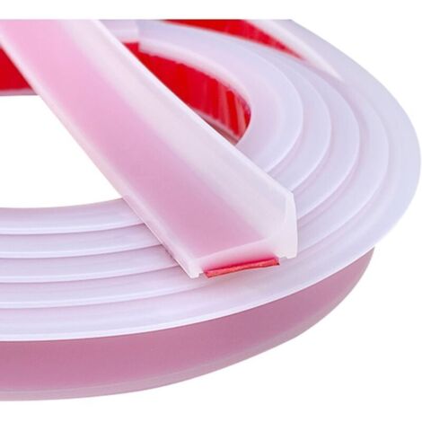 Shower Seal 100 cm Shower Barrier Anti Overflow Shower Threshold Water Dam Self Adhesive Shower Seal for Bath Corner Sink (Transparent, 1.0M)