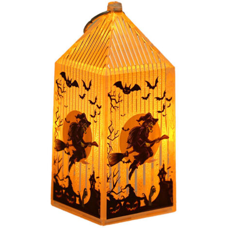 Lanterne LED d'Halloween, petite lanterne sans flamme de style rétro, décoration d'Halloween (1/4)