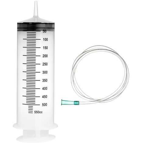 Tubes de seringues 500ML avec tubes de 1m, Seringue a huile en plastique réutilisable pour aspiration (1/5)