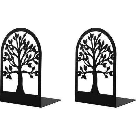 2pcs Serre-Livre en Métal pour Livres, Anti-Rayures Porte-Livres pour Bureau, Ecole et Maison, Séparateurs de Livres, CD, Porte-Dossier pour Bureaux