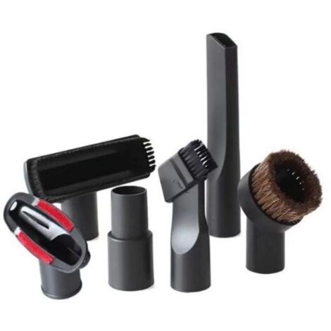 6 pièces/1 ensemble d'accessoires universels pour aspirateur cheval brosse adaptateur brosse remplacement, noir (1/4)