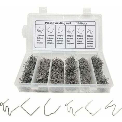 Agrafes Chaudes De Réparation En Plastique Automatique Pour La Réparation De Soudure En Plastique De Pare-Chocs De Voiture, 1200PCS (1/4)