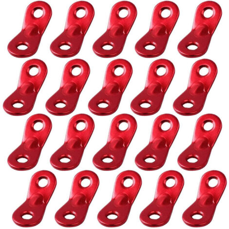 20 Pièces Tendeurs Ajusteur Boucle de Corde Extérieure de Vent de Tente en Alliage d'aluminium pour Randonnée Camping (1/4)