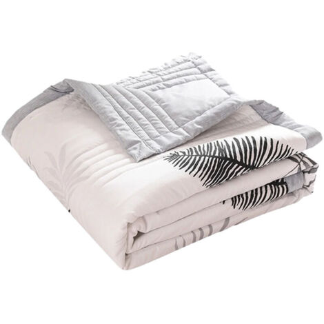 Couvre-lit léger, couvre-lit d'été doux en microfibre, couvre-lit à motifs floraux de style moderne pour toutes les saisons 150 x 200 cm (1/4)