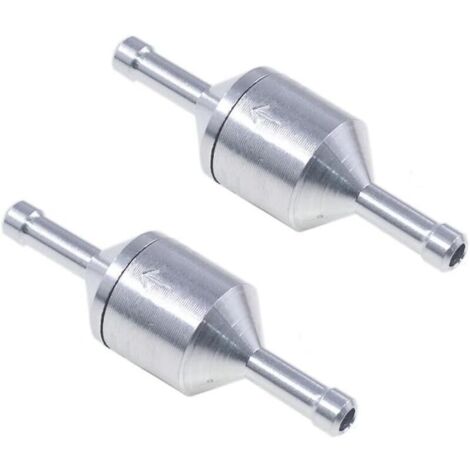 Lot de 2 valves de carburant bidirectionnelles en aluminium de 4 mm - Clapet anti-retour pour carburateur de voiture à basse pression