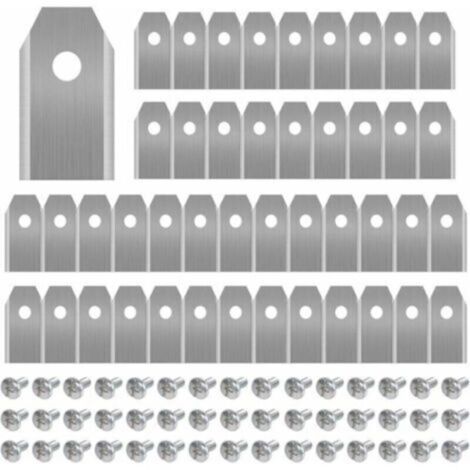 LaBlanc - 45 x Lames de Couteau en Titane pour Toutes Les Tondeuses Robotiques Husqvarn/Automower/ Yardforce/Gardena(3g-0.75mm) Avec 45 Vis,Lames de Rechange pour Modèles 105,310,315,320,420,430x,r40i (1/4)