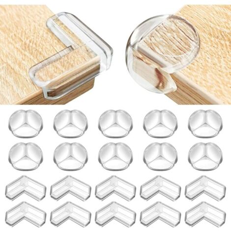 20 Pièces Protection Coin de Table Bébé Protège Coin de Table Bebe Protection Angle Meuble pour Table Coin Enfant Meubles Bureau, Doux et Haute Résilience, Transparent (1/4)