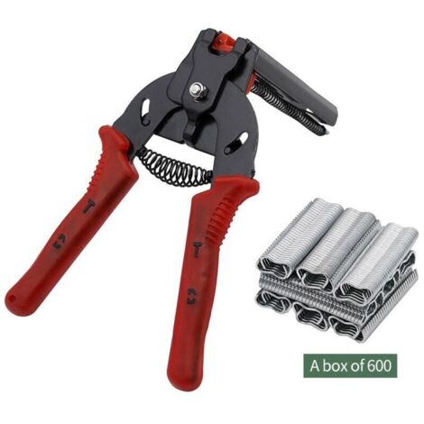 Kit de Pinces à Anneau de Porc de Type M Avec 600 Clips M, Pince de Fixation pour Cage de Volaille, Pince de Fixation pour ClôTure et Cages D'Animaux (1/4)