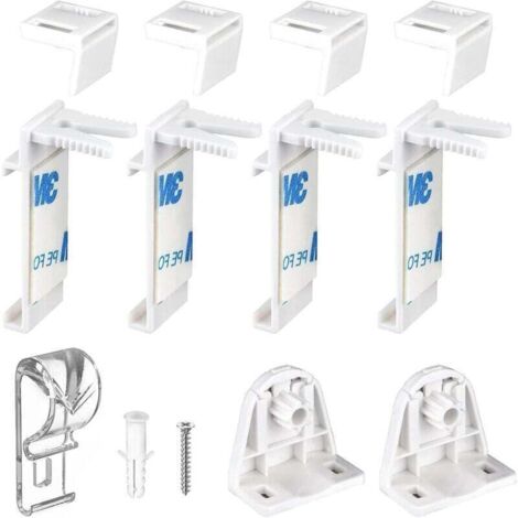 Support Serrage pour Store Double Enrouleur Support Serrage pour Store Enrouleur, Store Enrouleur, sans PerçAge, Accessoires De Rechange Support Serrage pour PVC, FenêTre en Bois, Battant (1/4)