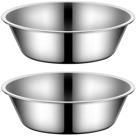 Lot de 2 gamelles pour chat, gamelles de rechange en acier inoxydable, gamelles métalliques pour chat, gamelles basiques pour chat (1/4)