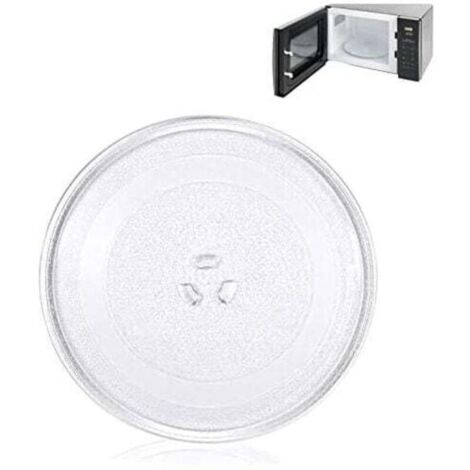 Plateau Tournant Micro Onde 25.5 cm Verre Micro-Ondes Universel avec 3 Fixations Convient,Assiette pivotante universelle pour micro-onde (1/4)