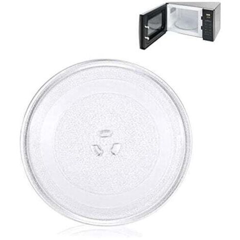 Plateau Tournant Micro Onde 25.5 cm Verre Micro-Ondes Universel avec 3 Fixations Convient,Assiette pivotante universelle pour micro-onde (1/5)