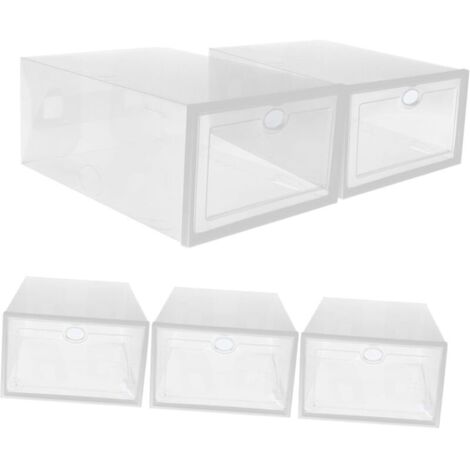5pièces Boîtes De Rangement Pour Chaussures Transparentes Et Empilables Lot De Organisateurs Pour Chaussures De Sport Quotidien (1/4)